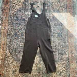 Free People Hailee Sweater Jumpsuit / Overalls: Brown